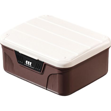 Boîtes De Rangement Verrouillables - Conteneur de Stockage à Fermeture Sécurisée - Organisateur Portable à Pour Médicaments Maison Bureau (1/5)