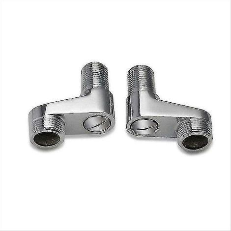 Lot de 2 adaptateurs pour robinet de baignoire, bras pivotant réglable, 25 mm et 20 mm, robinet de douche, robinet de salle de bain, mitigeur en laiton massif (1/5)