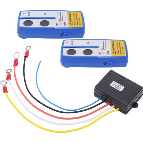 Télécommande sans fil pour treuil 75ft, kit à batterie avec antenne intégrée et voyant LED, universel pour voiture, ATV, camion (1/5)