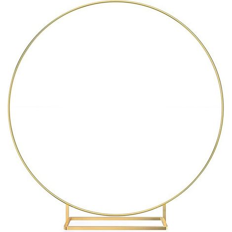 Cercle Floral En Métal - Support Carré - Diamètre 32 cm - Pour Décoration De Table, Porte, Événement Ou DIY (1/5)