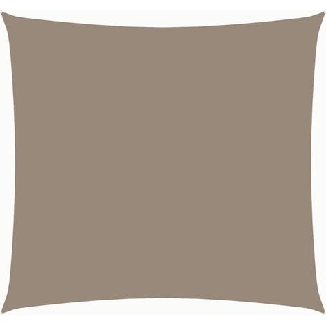 Voile de parasol tissu oxford carré 2 x 2 m taupe - Toile de rechange pour parasol de jardin protection UV (1/5)