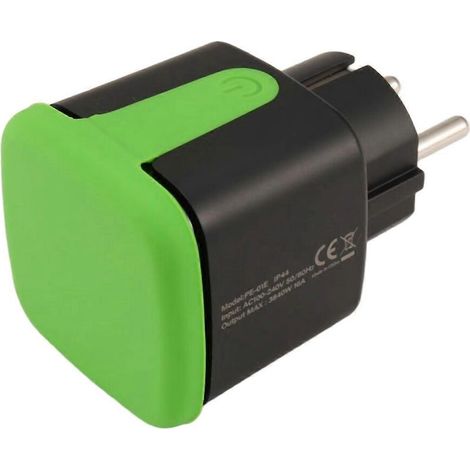 Outdoor Smart Plug, 16A WiFi Remote Control Smart Socket with Power Monitor Function,For Tuya Smart Green&Black (1/5)