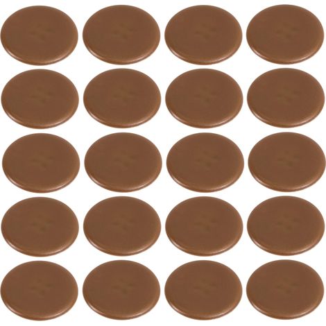 Cyclingcolors – Lot de 20 caches vis marron 17mm – Plastique – Empreinte cruciforme ou plate – Protection ferrure pour assemblage meuble (1/3)
