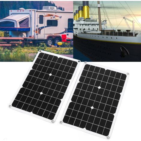 [Solarpanel] Tragbares 40-W-Solarset mit 2 monokristallinen Siliziummodulen, einfache Installation, hoher Wirkungsgrad, für Autos, Wohnwagen und Campingplätze (1/5)