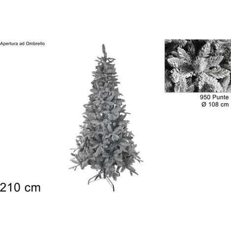 Albero di Natale Innevato Pino 950 Rami 210 cm