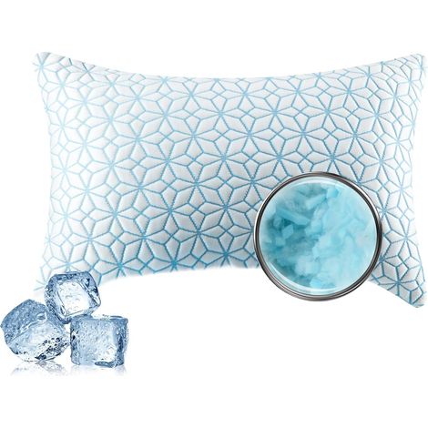 Oreiller en Mousse à Mémoire de Forme 50x70 cm, 1 Pièce, Ergonomique, Effet Rafraîchissant Longue Durée, Antibactérien, Doux (1/5)