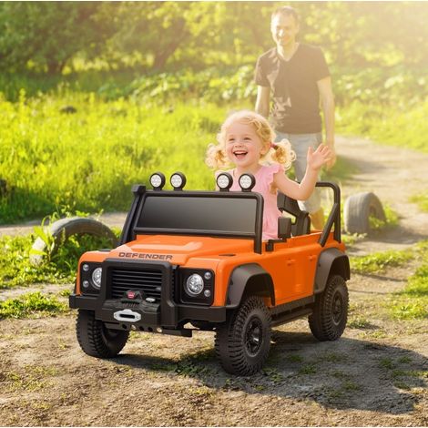 Elektrisches Kinderauto Land Rover Defender 110 SVX 12V mit Fernbedienung, Orange HAVRYA (1/4)