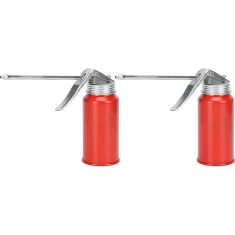 Bidon d'huile à pompe manuelle 2 pièces, acier laminé à froid, 200ml, pour roulements et motos (1/5)