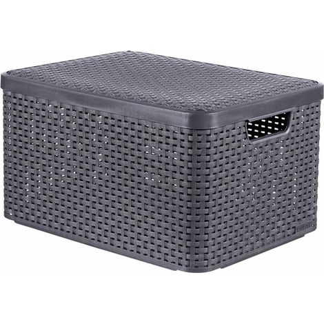 Curver Style L Basket de storage Rattan Grey (1/4)