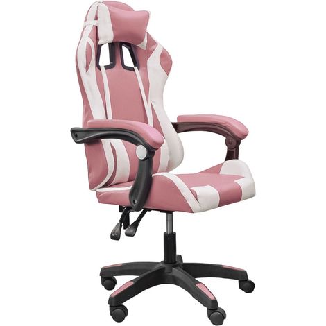 DASCK - Silla Gaming Ergonómica Reclinable Cojines Lumbar 200 kg - Rosa (1/5)