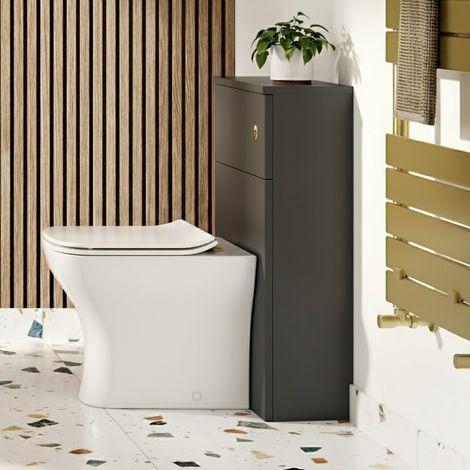 Signature Verge Back to Wall WC Toilet Unit 503mm Wide - Matt Clay