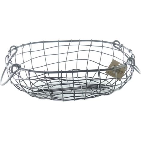 Esschert Design Ovaler Drahtkorb Braun 27 cm