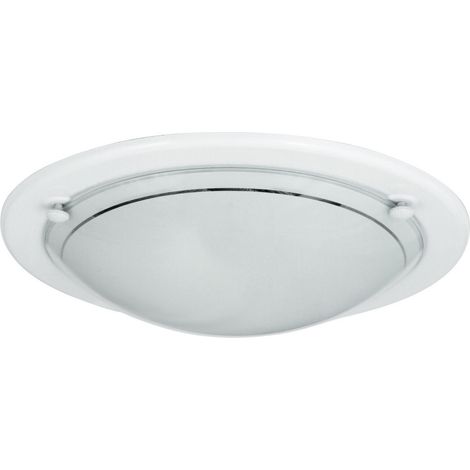 Lámpara de techo de cristal 28,5 cm E27 1x60W blanca redonda Ufo 5101 Rabalux (1/3)