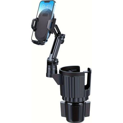 Wasserdichter ABS-Autobecherhalter mit verstellbarem Fuß – 360° drehbar – kompatibel mit Smartphones für Pendeln, Reisen und den täglichen Gebrauch (1/5)