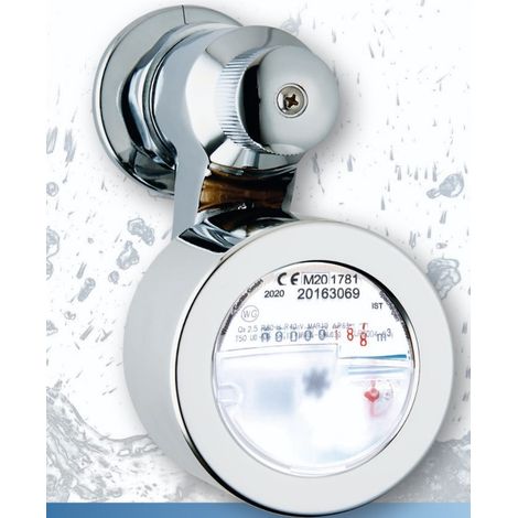 Compteur de ventilation coaxial « ECO » pour montage sur vannes encastrées TWO en ONE / 0,1-90°C (1/5)