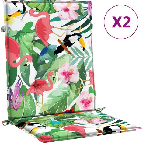 Coussins de chaise à dossier bas lot de 2,Coussins d'extérieur multicolore tissu CFW981048 (1/5)