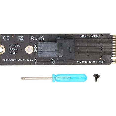 M.2 NVMe auf U.2 64 Gbit/s Erweiterungskarte, hohe Kompatibilität, NVMe-Protokollunterstützung, PH49-M2 Adapterkarte (1/5)
