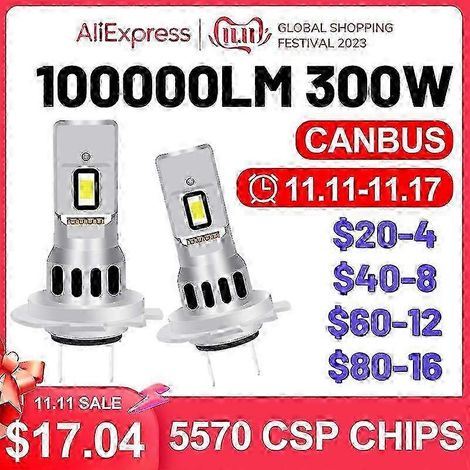 100000LM H7 LED-Leuchten für LKWs, 24V Canbus-kompatibel, Edition 1023
