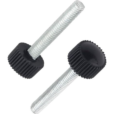 Moleté Serrage Boutons Poignée Pouce Vis - 20 Pièces M625mm Tête Ronde Réglable Poignée Filetage Droit Bouton Poignée Filetage Mâle Boulons (1/5)
