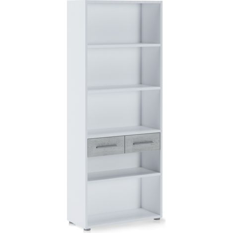 Libreria alta in part. legno finitura Larice cm. H.201 x L.80 x P.35,5