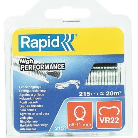 RAPID VR22 DRAHTGITTERKLAMMERN, VERZINKTER STAHL, 215 STÜCK