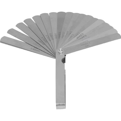 Jauge d'épaisseur en acier inoxydable, outil de mesure d'écart de haute précision pour ingénieurs et mécaniciens, 0,05 à 1 mm (1/5)