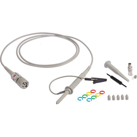 Sonde pour oscilloscope RS PRO, bande passante 100MHz, atténuation 10:1 ( Prix pour 1 ) (1/2)