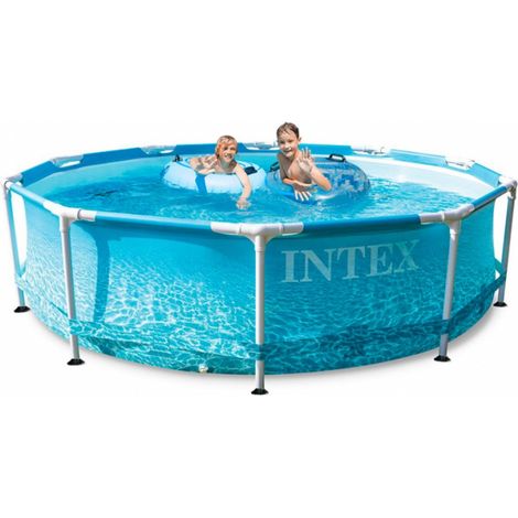 Intex Frame Pool Set Beachside Ø 305 x 76 cm Kinderpool mit Filteranlage (1/5)