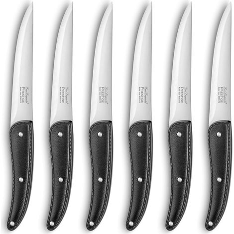 Lou Laguiole 868000 mb02bp7 coltelli da carne, Acciaio inossidabile, Nero, 27,5 x 20 x 3 cm