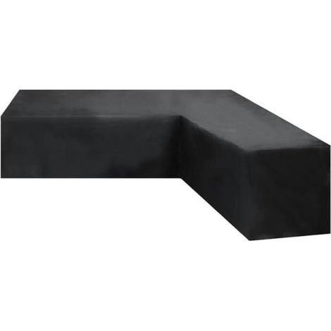 Housse imperméable d'extérieur en forme de V pour canapé et mobilier d'angle de jardin en rotin (270 x 270 x 90 cm) (1/4)