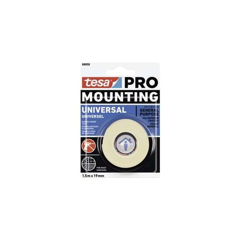NASTRO BIADESIVO MOUNTING PRO UNIVERSALE- - mm.19h. in rotoli da mt.1,5 - 12 blister TESA