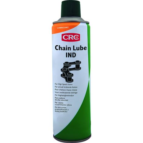 Lubrifiant CRC CHAIN LUBE IND, Aérosol 650ml / 500ml ( Prix pour 1 ) Lubrifiant moussant haute performance, contenant du PTFE