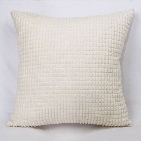 Kissenbezug mit Maiskornmuster, weicher Cord-Kissenbezug, Sofakissenbezug für Wohnzimmer, Schlafzimmer, Dekoration (2 Stück, Weiß, 45 x 45 cm) (1/5)