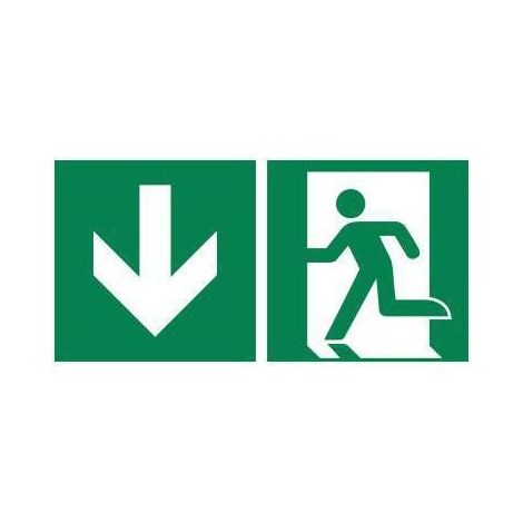 Hinweisschild Notausgang 30x15cm Hart-PVC