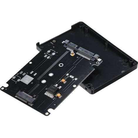 Adaptateur convertisseur NGFF M.2 SSD vers SATA III 22 broches avec boîtier 2,5 pouces pour SSD 2280, 2260, 2242 et 2230 (1/5)