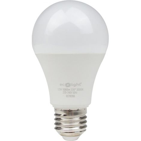 Ampoule LED CLASSIC E27 12W 3000K chaud 1200lm ECO LIGHT (1/4)