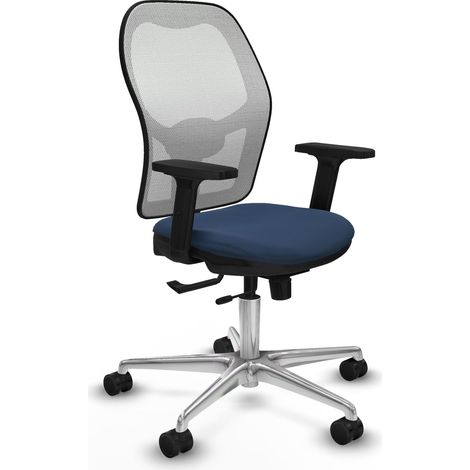 Sedia da ufficio piqueras y crespo Jorquera blu navy alluminio (1/2)