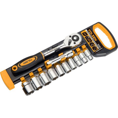 SET 12PZ CRICCHETTO REVERSIBILE CON BUSSOLE DA 3/8