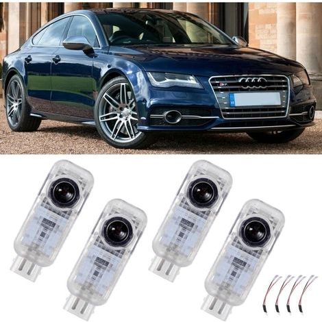 Set of 4 door logo projectors, compatible with A1/A3/A4/A5/A6/A7/A8/Q3/Q5/Q7/R8/TT/RS/S (1/4)