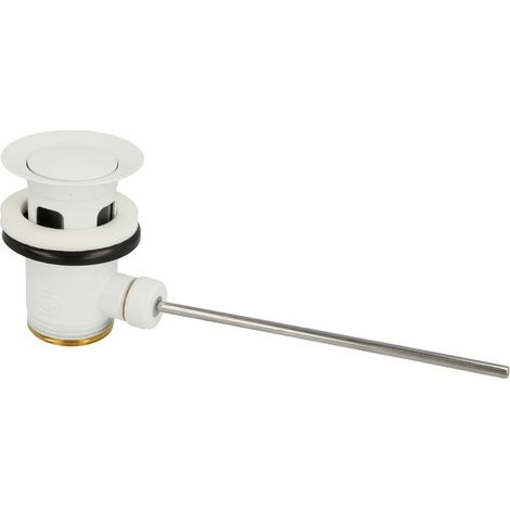 Grohe – Bonde de douche excentrique 1 1/4 blanc – Diamètre 32mm – Avec bouchon et trop-plein – Pour siphon tubulaire