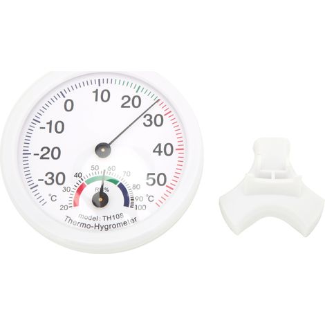 Household Indoor High Precision Temperature Humidity Meter Thermometer Hygrometer Measure ToolTH108 White (1/5)