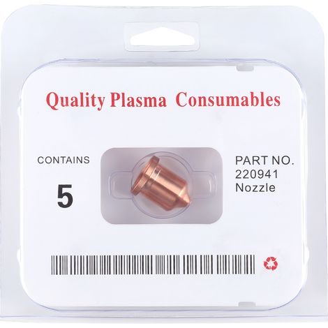 5Pcs 45A Plasma Cutter Nozzle Tips 220941 Fit for MAX65 Plasma Cutting Torch Consumable