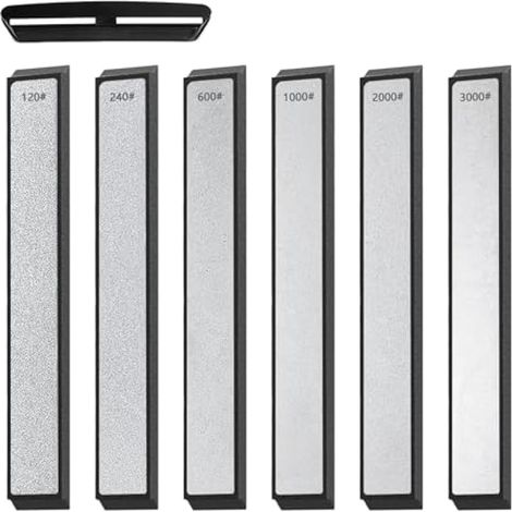 Pierres A Aiguiser Diamantées,Affûteuse Pour Couteaux De Barre En Pierre Avec Support Pour Aiguiser Couteaux,Pierre A Affûter En Diamant,AffûTage Diamant Pour Cuisine,120/240/600/1000/2000/3000 (1/5)