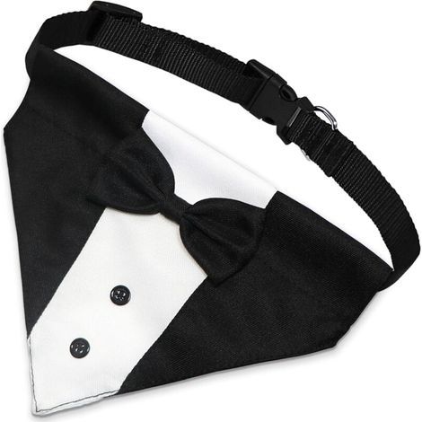 Dog tuxedo suit with bow tie, adjustable dog party dress, engagement/anniversary dress, suitable for small, medium, and large dogs - Large L (1/4)