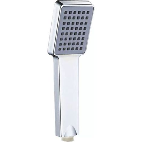 Douchette Carrée - Pomme De Douche Chromée - Raccord Universel 1/2 Pouces - Pour Robinet Et Colonne De Douche - 1 Pièce (1/4)