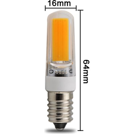Lampe LED COB E14 3W 230V blanc froid diamètre 16 mm (1/2)