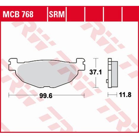 Pastillas de freno TRW ZF KH408 sinterizadas para Beta Evo 80 '09- (delanteras), Yamaha YP 400 Majesty '04-'13 y XP 500 T-MAX '04-'11 (traseras).