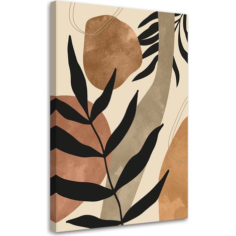Tableau sur toile Feuilles et brindilles Boho 70x100 (1/5)