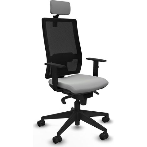 Sedia da ufficio piqueras y crespo elegante nero rete