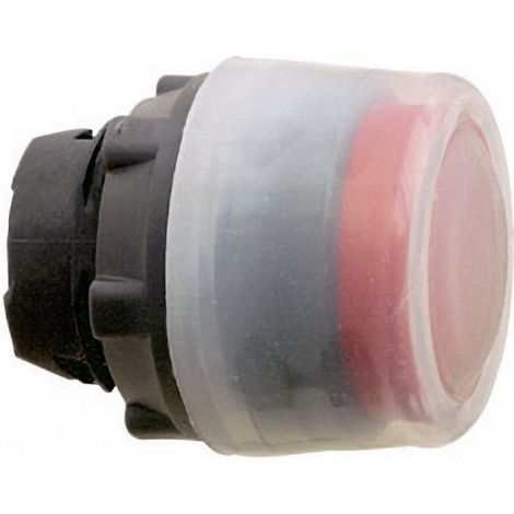 Druckknopfkopf mit 22 Durchmessern, roter transparenter Kappe und Kunststoffrand